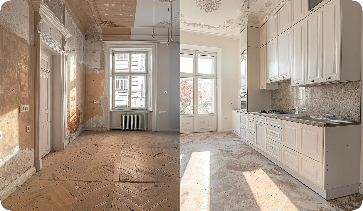 before after