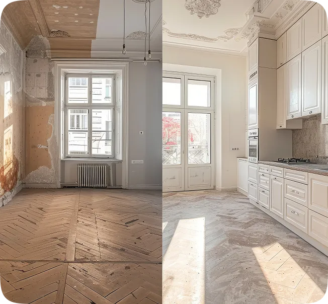 before after